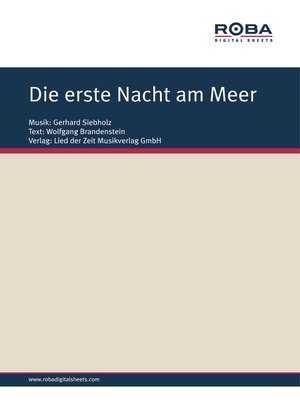 cover image of Die erste Nacht am Meer